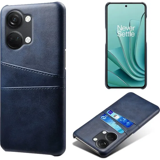 SKALO OnePlus Nord 3 5G / Ace 2V PU-læder Kortholder Cover - Blå