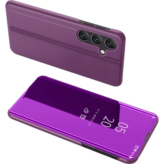 SKALO Samsung A54 5G Clear View Flip Cover - Lilla