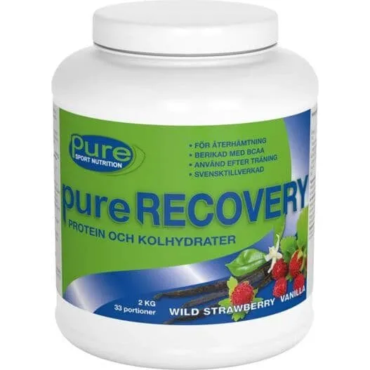 Pure Sport Nutrition Recovery 2kg - Vild Jordbær Vanilje