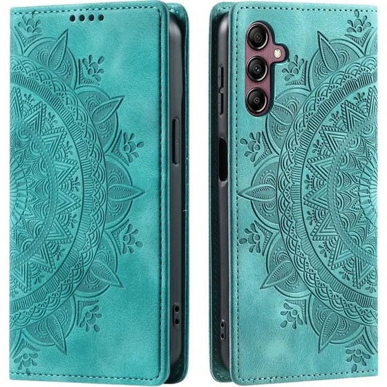 Samsung Galaxy S25 Pungcover med Mandala Blomstermønster
