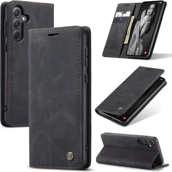 CASEME Retro Pung Taske til Samsung Galaxy A56 - Sort
