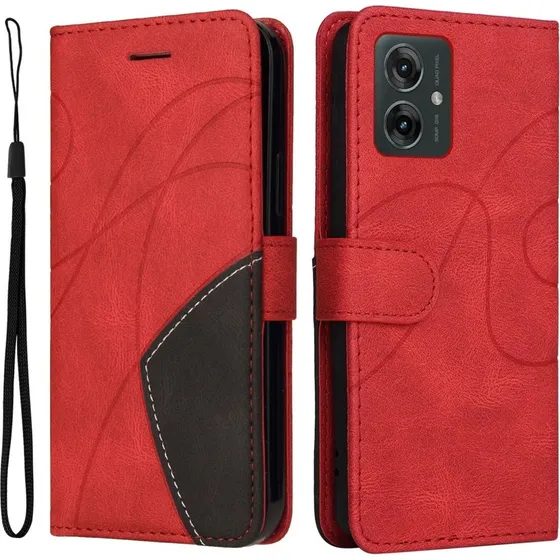 Motorola Moto G55 KT-serie-1 Dobbeltfarvet PU-læder Etui