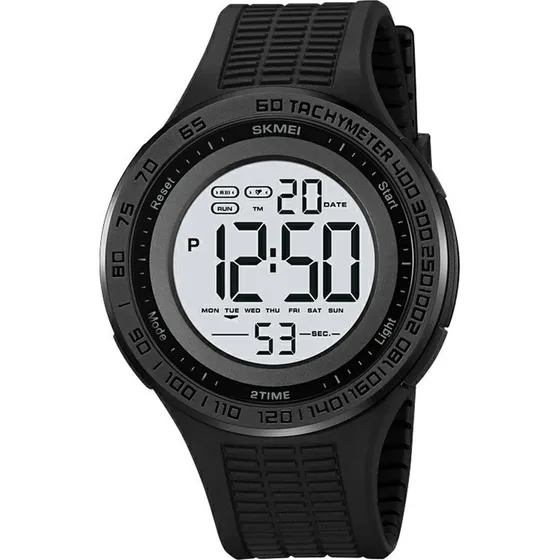 SKMEI 2155 Digitalt Armbåndsur - Sort/Hvid