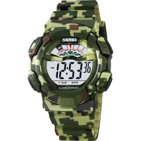 SKMEI 2153 Armbåndsur - Grøn Camouflage - 50m Vandtæt