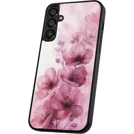 Samsung Galaxy S26 Cover Flowers - Sort med blomsterprint