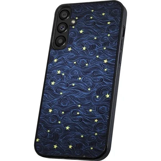 Samsung Galaxy S25 Cover med Stjernemønster - Sort