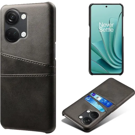 KSQ PU-læderet etui med kortplads til OnePlus Nord 3 - Sort