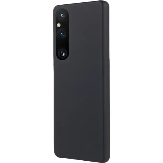 Sony Xperia 1 V Etui - Sort Gummibelagt Beskyttende Cover