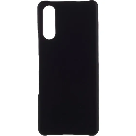 Sony Xperia 10 III Cover - Sort Gummibelagt Hård Plastik
