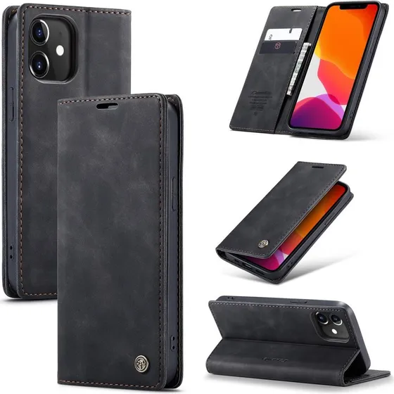 CASEME Retro Tegnebogsetui til iPhone 12 & 12 Pro - Sort