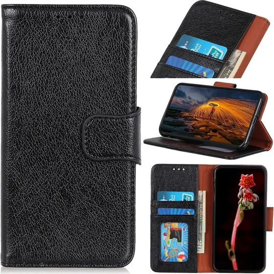 Samsung Galaxy Note 20 Ultra Etui i Tekstureret Split Læder - Sort