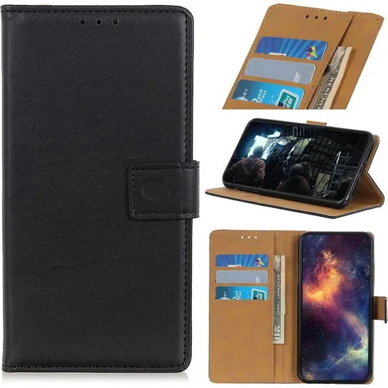 Xiaomi Redmi Note 9 Wallet Stand Etui - Sort PU-læder