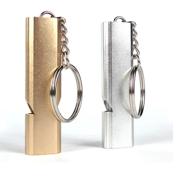 AOTU Nødoverlevelsesfløjte i aluminium - 2 stk. (Guld & Sølv)