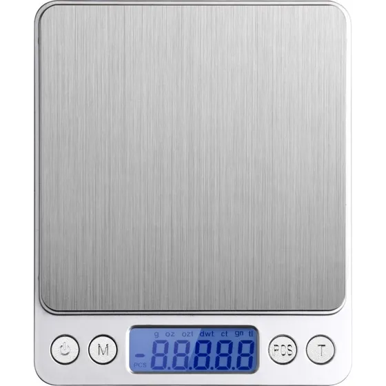 Digital lommevægt 2000g/0,1g med baggrundsbelyst LCD