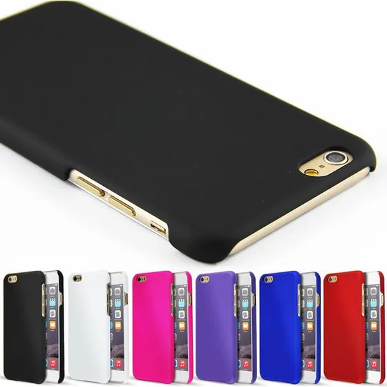 Gummibelagt Hårdt PC Cover til iPhone 8 Plus / 7 Plus - Sort