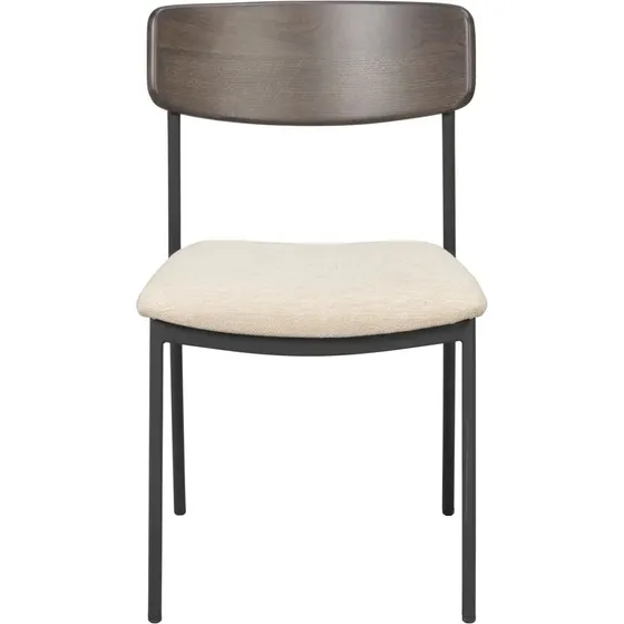 Rowico Home Maymont stol, 2-pak - Brun eg & sort metal