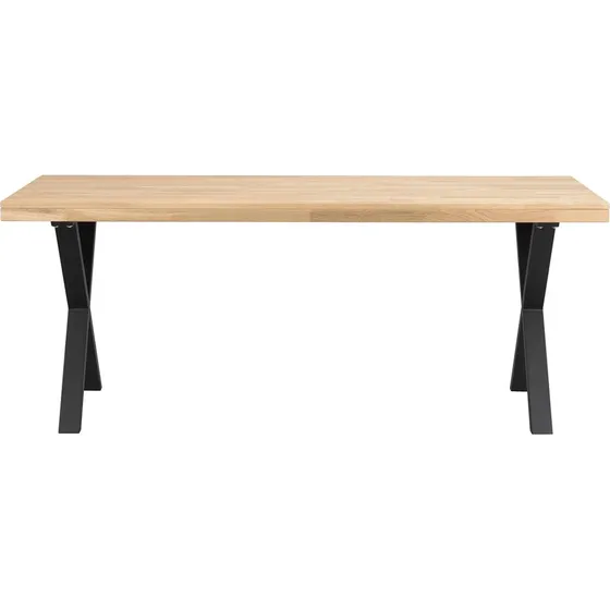 Rowico Home Brooklyn Spisebord i Eg med Sorte X-ben - 170x95 cm