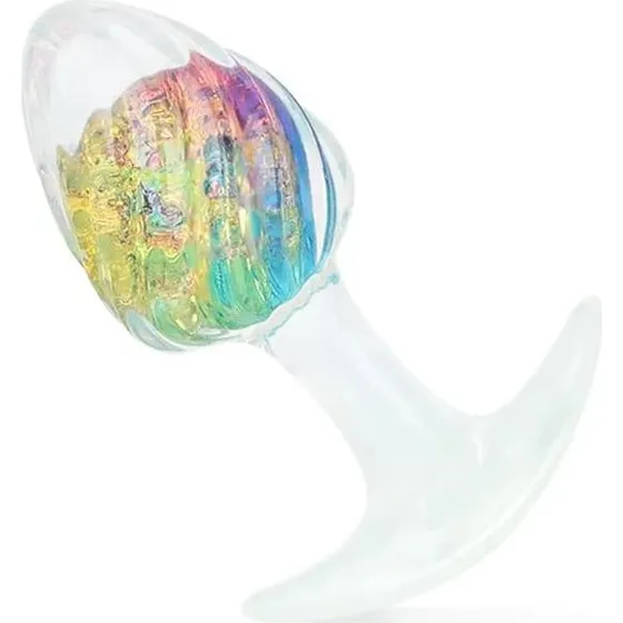Cosmic Galaxy Butt Plug - 9,5 cm med glitrende silikone