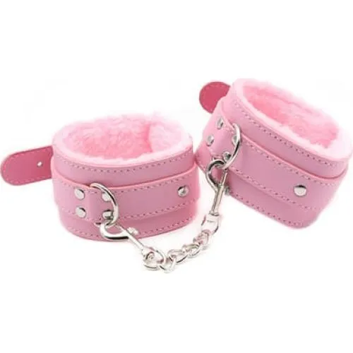Premium Fur Lined Wrist Restraints Pink Håndjern