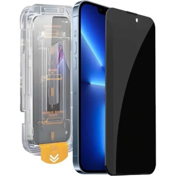 Easy Install iPhone 13 Pro Privacy Skærmbeskyttelse - Hærdet Glas