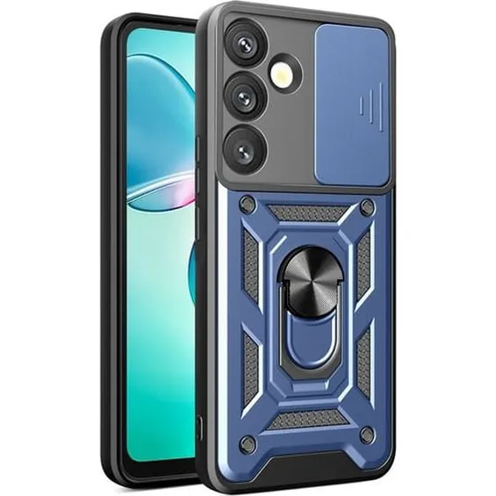 SKALO Armor Metallring Cover til Samsung Galaxy A57 5G - Blå