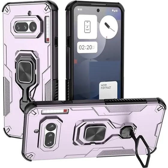 SKALO Armor Metalring Cover til Nothing Phone (4a) - Lilla