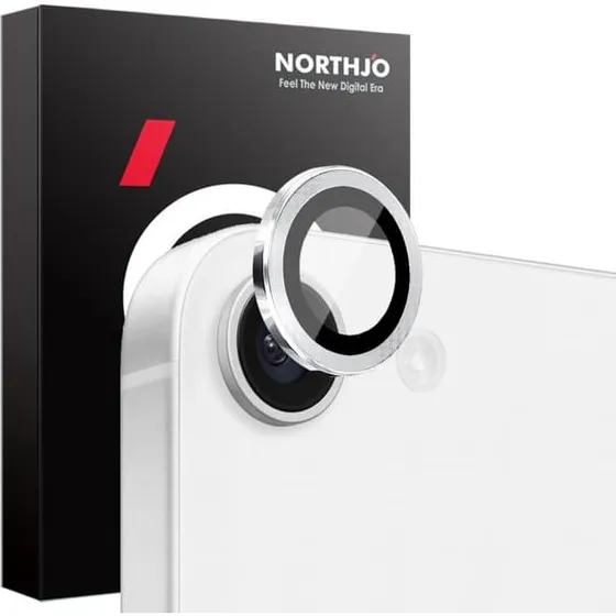 SKALO NORTHJO Kamerabeskyttelse Metalring til iPhone 17e - Sølv