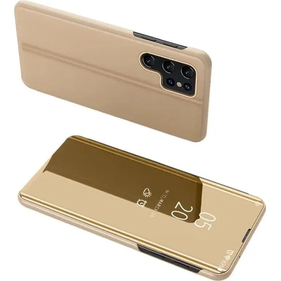SKALO Clear View Flip Cover til Samsung Galaxy S26 Ultra - Guld