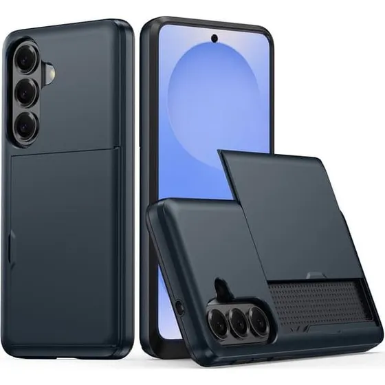 SKALO Armor Kortholder Cover til Samsung Galaxy S26+ - Blå