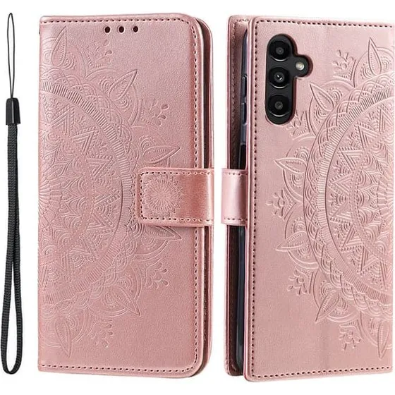 SKALO Mandala Flip Cover til Samsung Galaxy S26 - Rosa guld