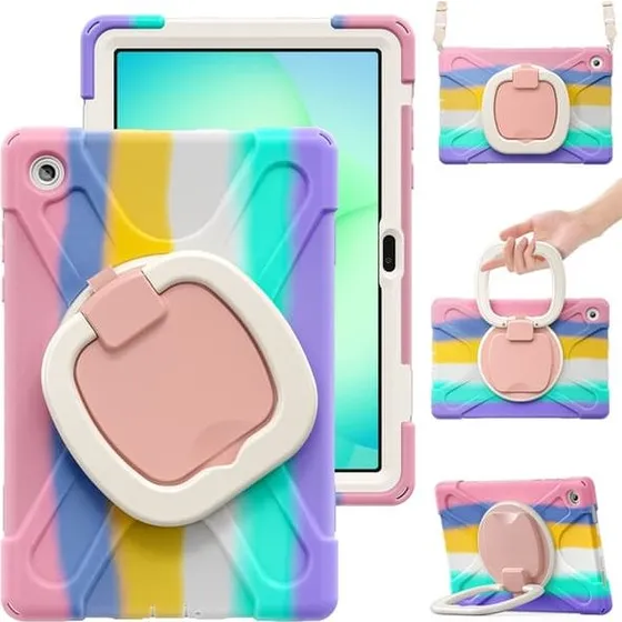 SKALO Samsung Galaxy Tab A11+ Armor Cover - Rainbow