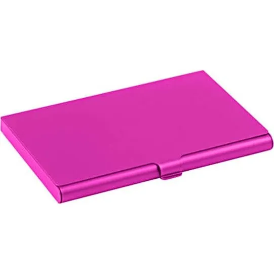 Glat aluminium kortholder - Roserød