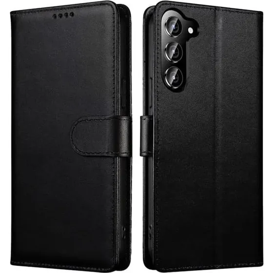 Samsung S23 Tegnebog Etui - Sort PU-læder