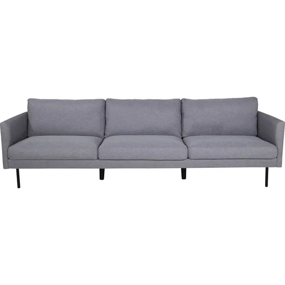 Venture Design Zoom 3-personers sofa - Grå polyester & sort stål