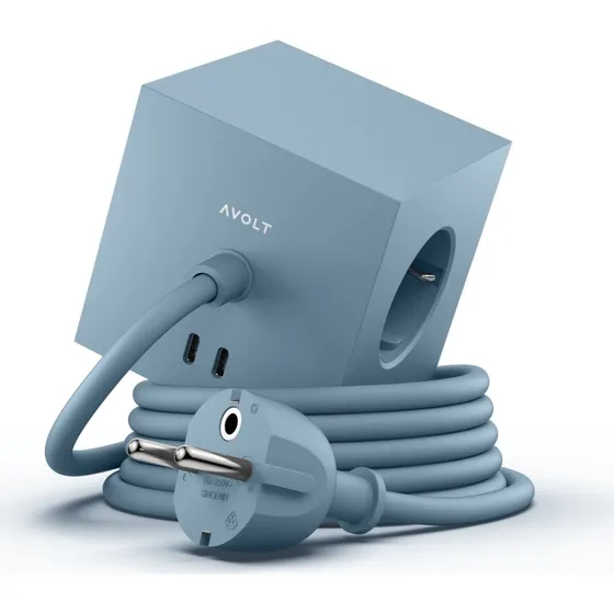 Avolt Square 1 USB-C & Magnet 180cm Shark Blue