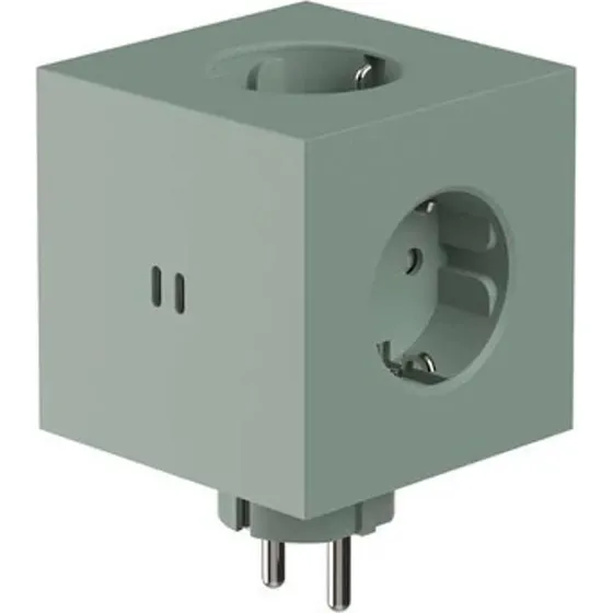AVOLT Square 2 Stikdåse med 30W Dual USB-C - Oak Green
