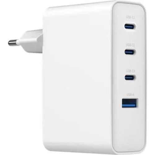 SiGN Hurtigoplader 100W GaN - 3xUSB-C & 1xUSB-A - Hvid