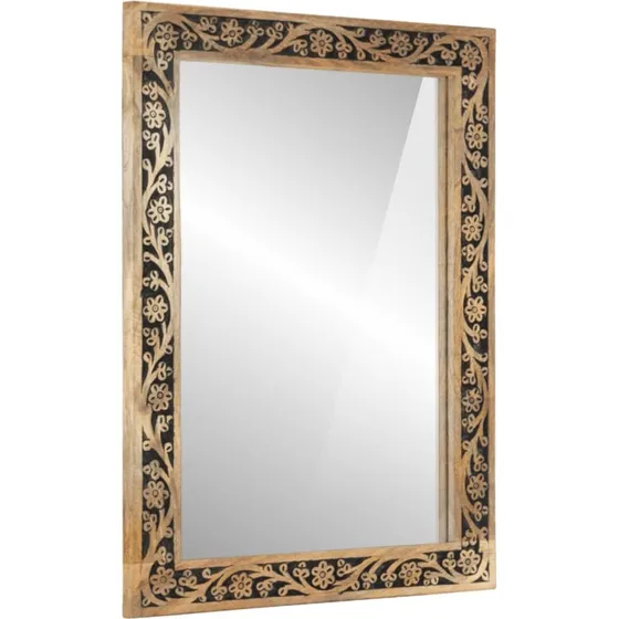 Badeværelsesspejl 50x70 cm i massivt mangotræ