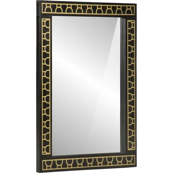 Badeværelsesspejl i massivt mangotræ 50x70 cm