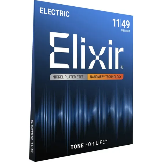 Elixir Nanoweb El-guitar strenge 011-049 Medium