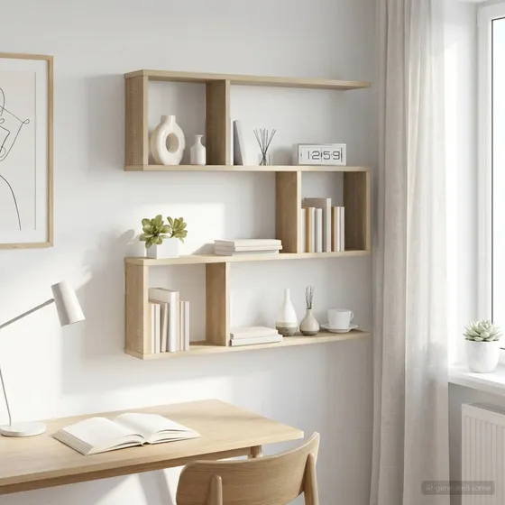vidaXL Væghylde Sonoma-eg 80 x 12 x 79,5 cm