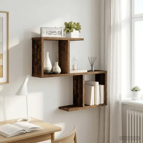 vidaXL Væghylde Gammelt træ 60 x 12 x 50,5 cm