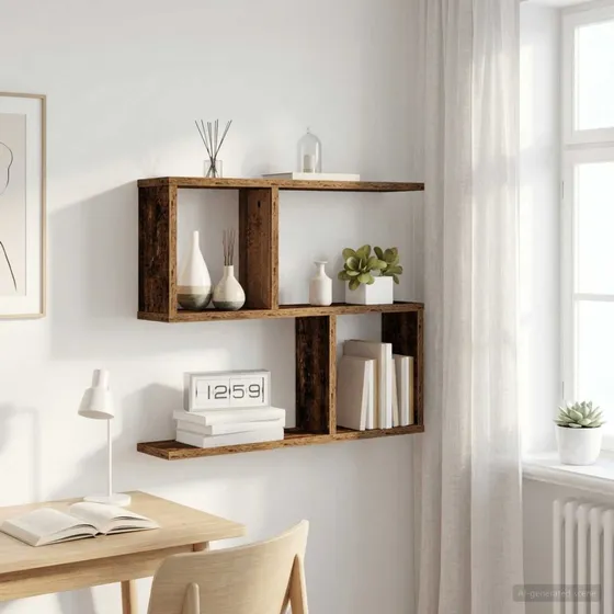 vidaXL Væghylde Gammelt træ 60 x 12 x 50,5 cm