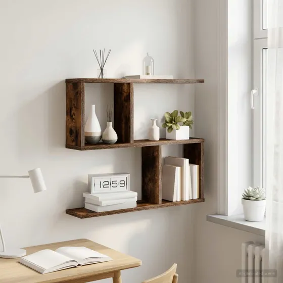 vidaXL Væghylde Røget Eg 60 x 12 x 50,5 cm