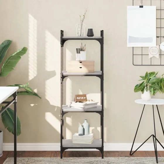 Bogreol 4 hylder 40x30x120 cm – Sonoma eg