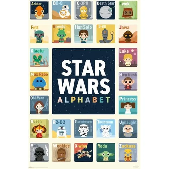 Star Wars Alphabet Maxiplakat - 61 x 61,5 cm