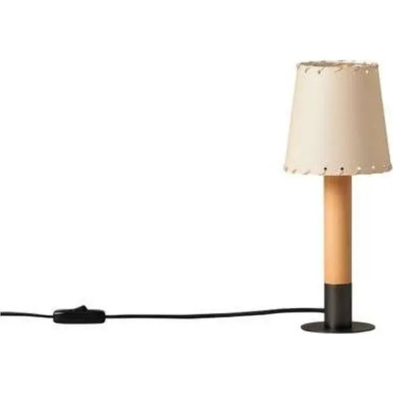 Santa & Cole Básica Mínima bordlampe - Beige/Bronze/Birk