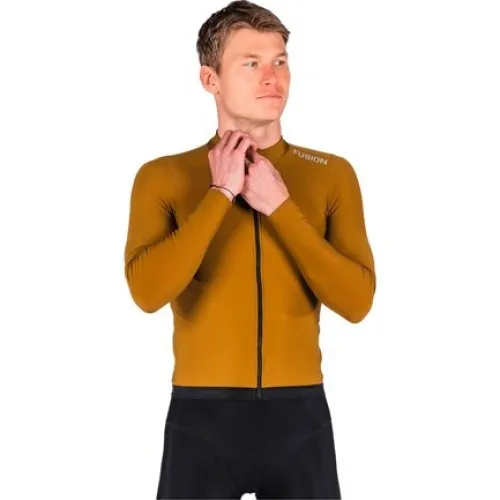 FUSION Herre Thermal Cycling Jersey - Mustard