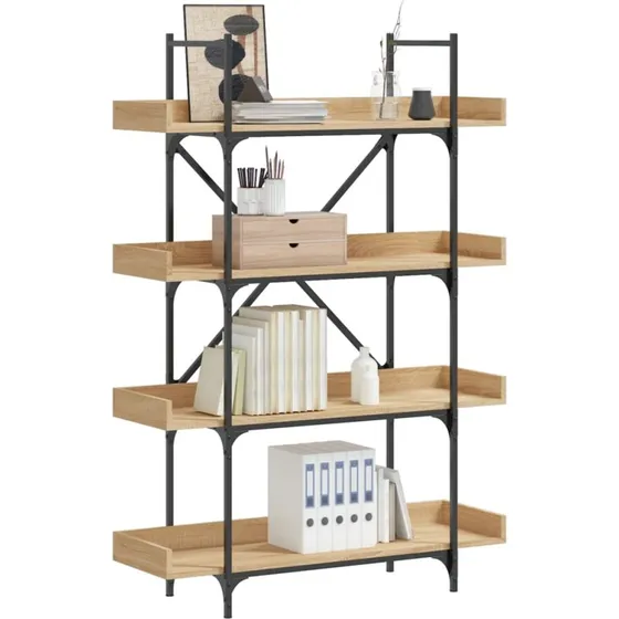 Bogreol 4 hylder Sonoma-eg 100x33x145,5 cm