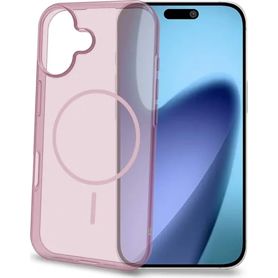 Celly Magsand MagSafe-kompatibelt etui til iPhone 17, Pink Sand